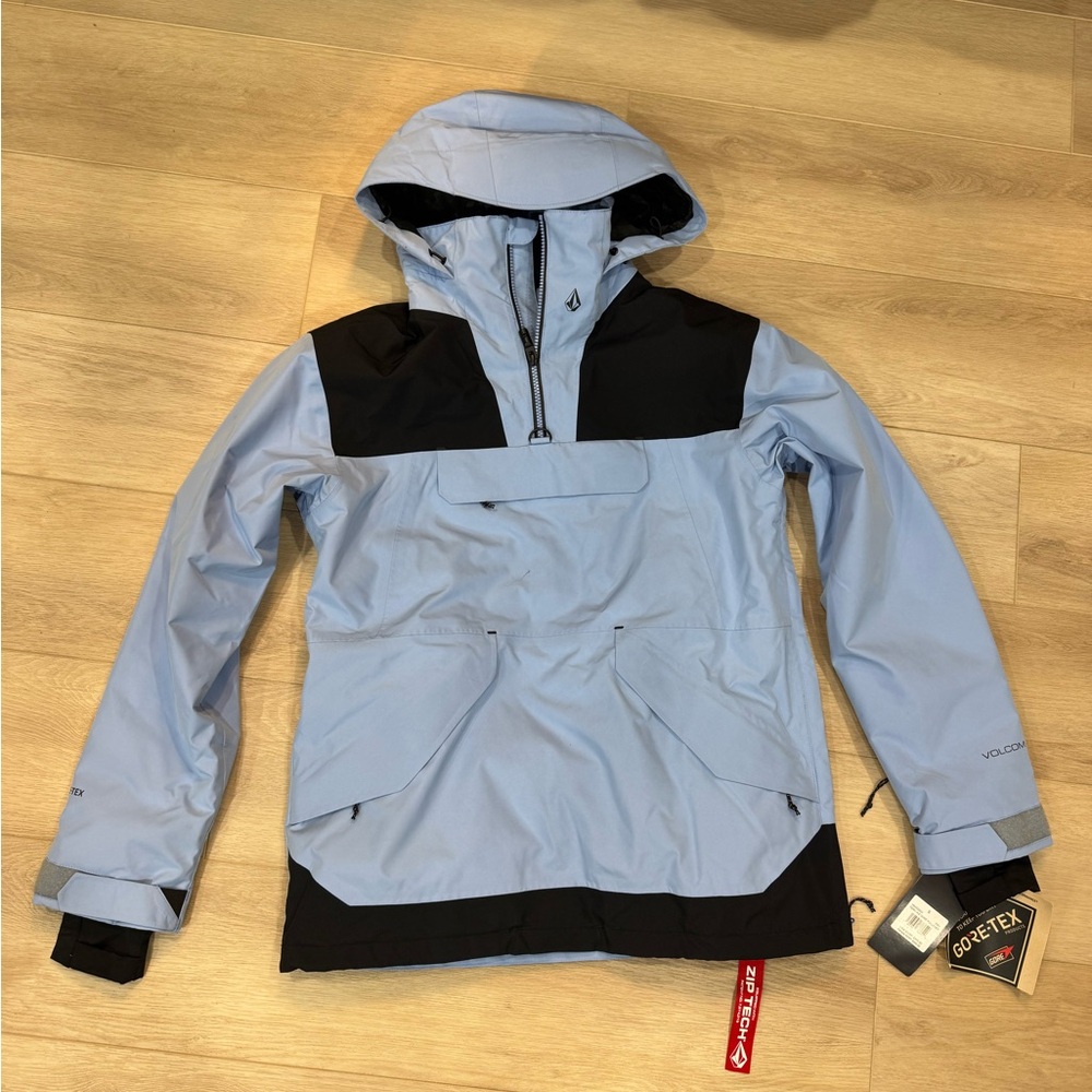 Volcom Sky Blue and Black Hooded Jacket